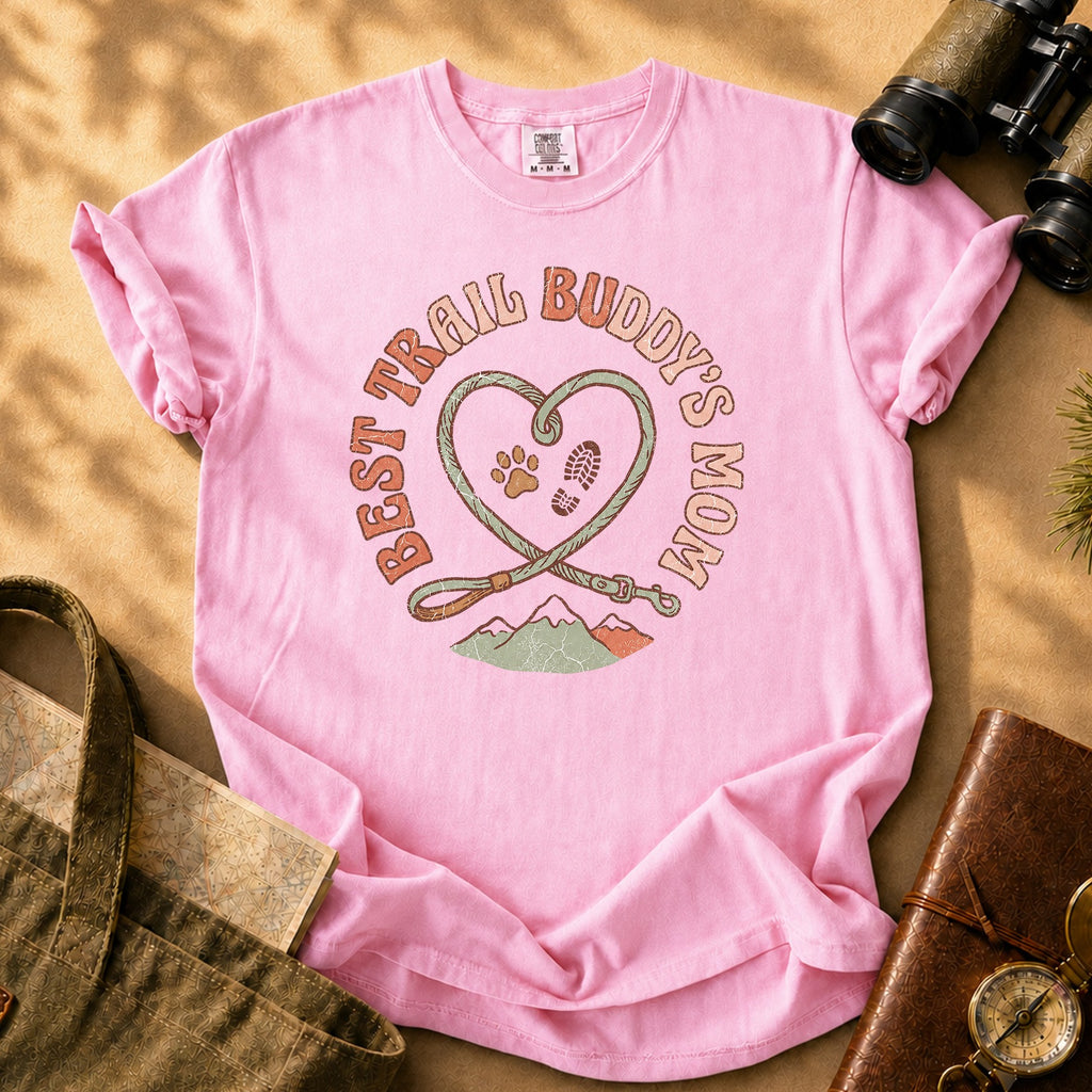 Best Trail Buddy's Mom Tee - Blossom