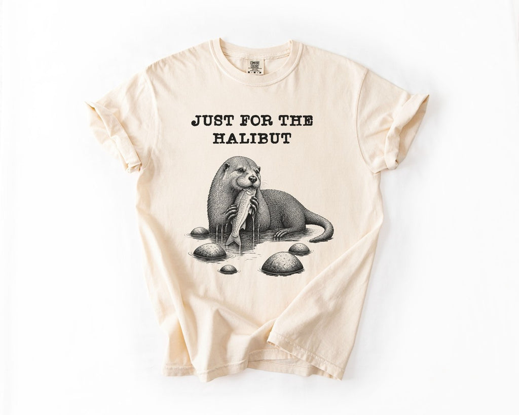 Just For The Halibut Otter Tee - Ivory