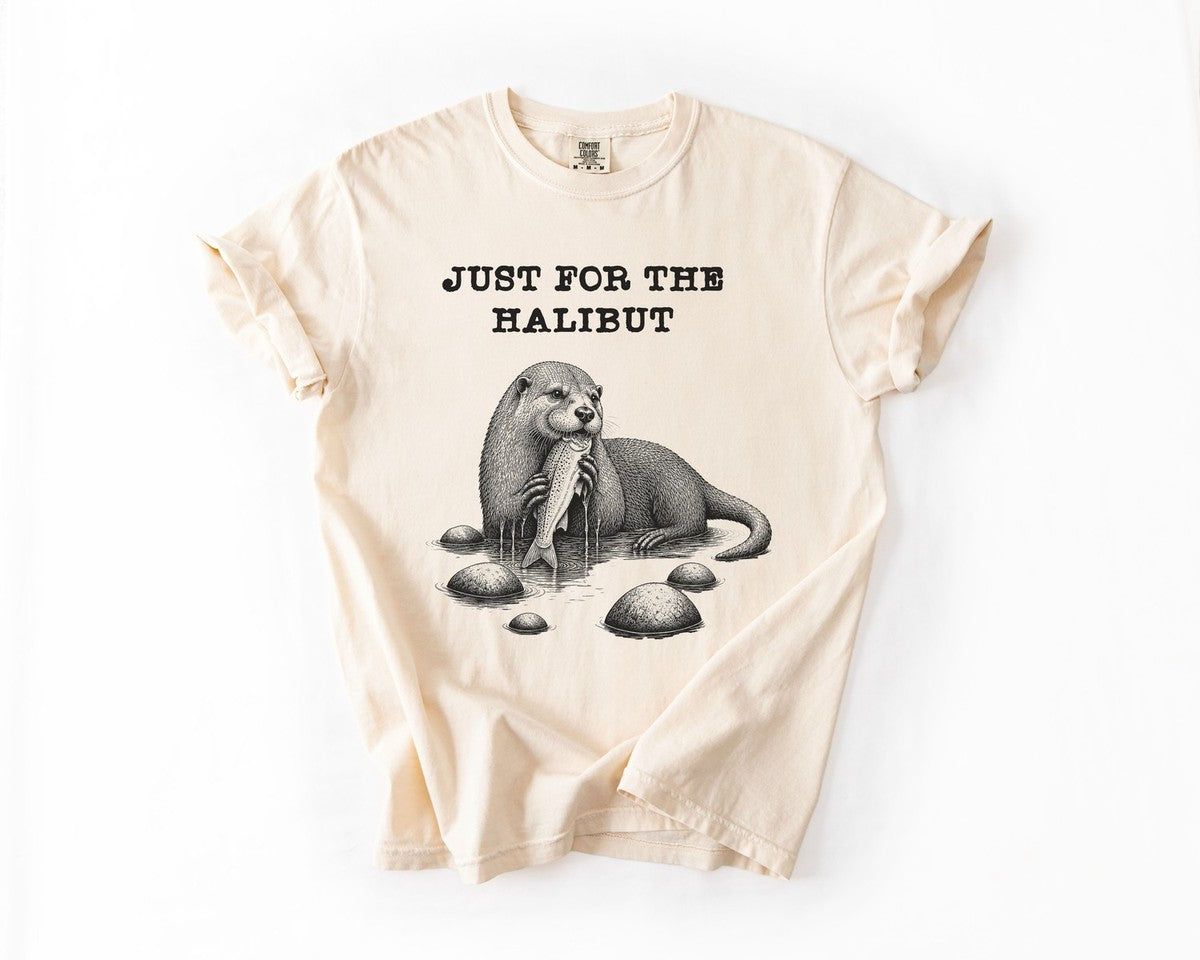 Just For The Halibut Otter Tee - Ivory