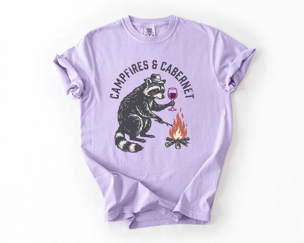 Campfires & Cabernet Tee - Orchid