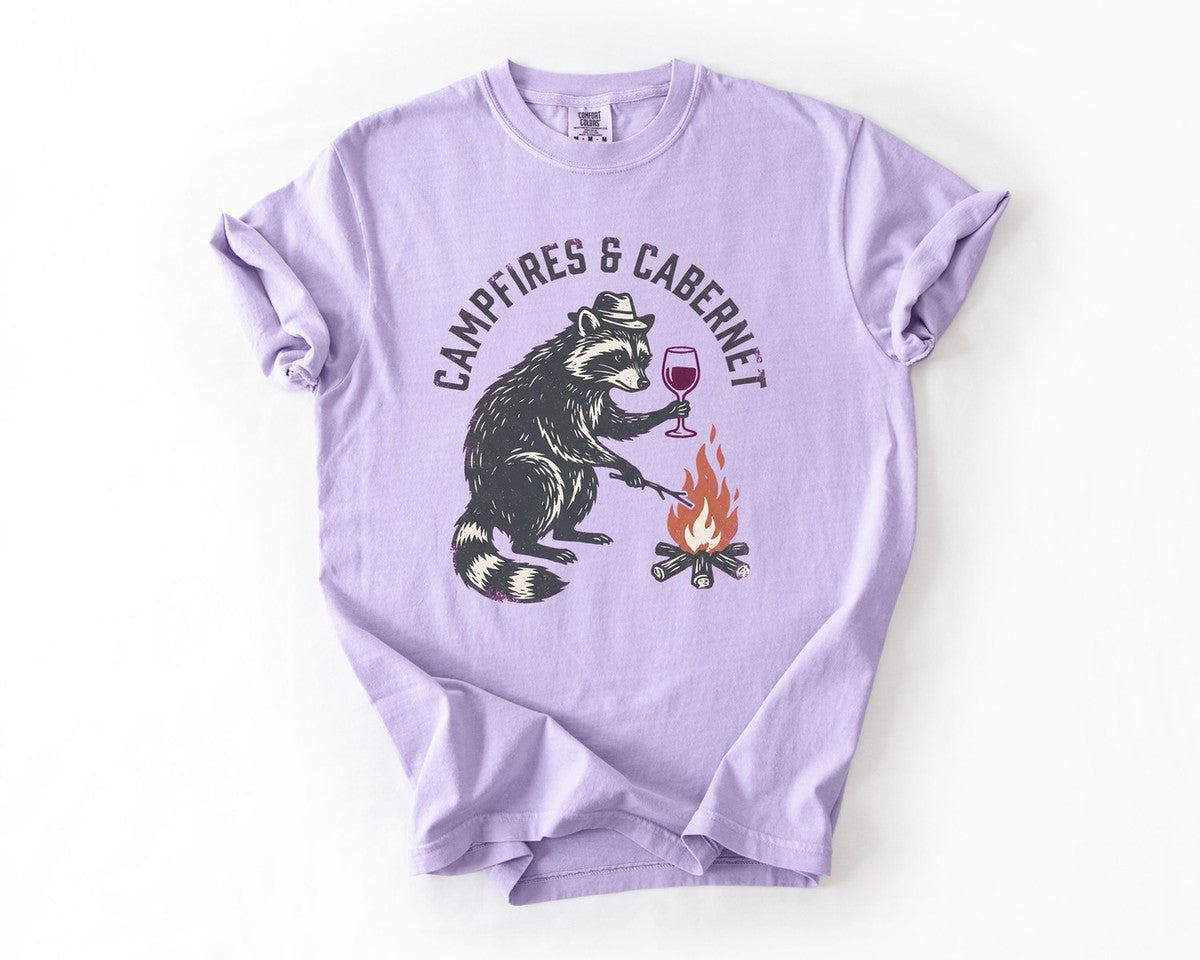 Campfires & Cabernet Tee - Orchid