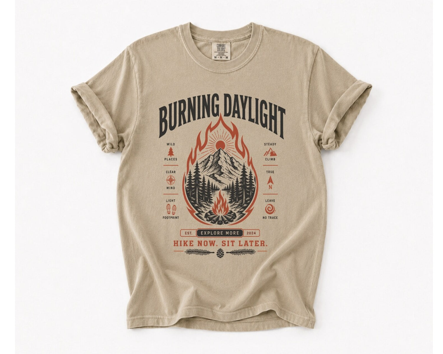 Burning Daylight Hike T-Shirt - Khaki