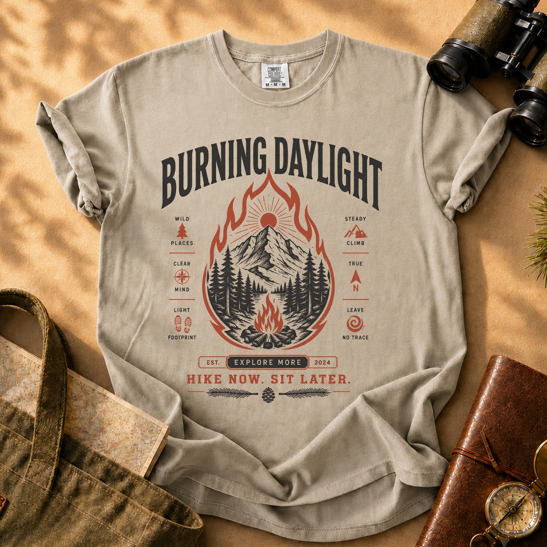 Burning Daylight Hike Tee - Khaki