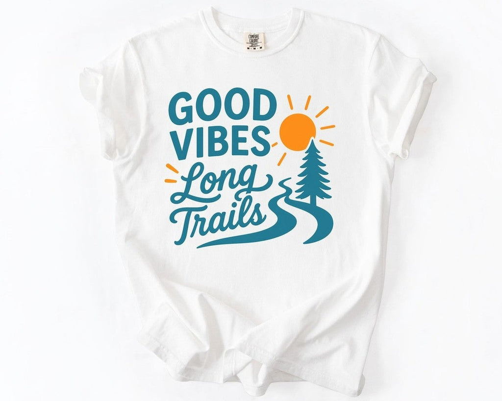 Good Vibes Long Trails T-Shirt - White