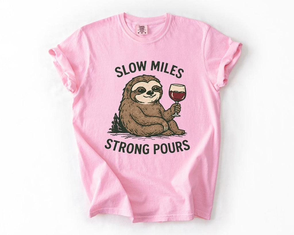Slow Miles Strong Pours Tee - Blossom