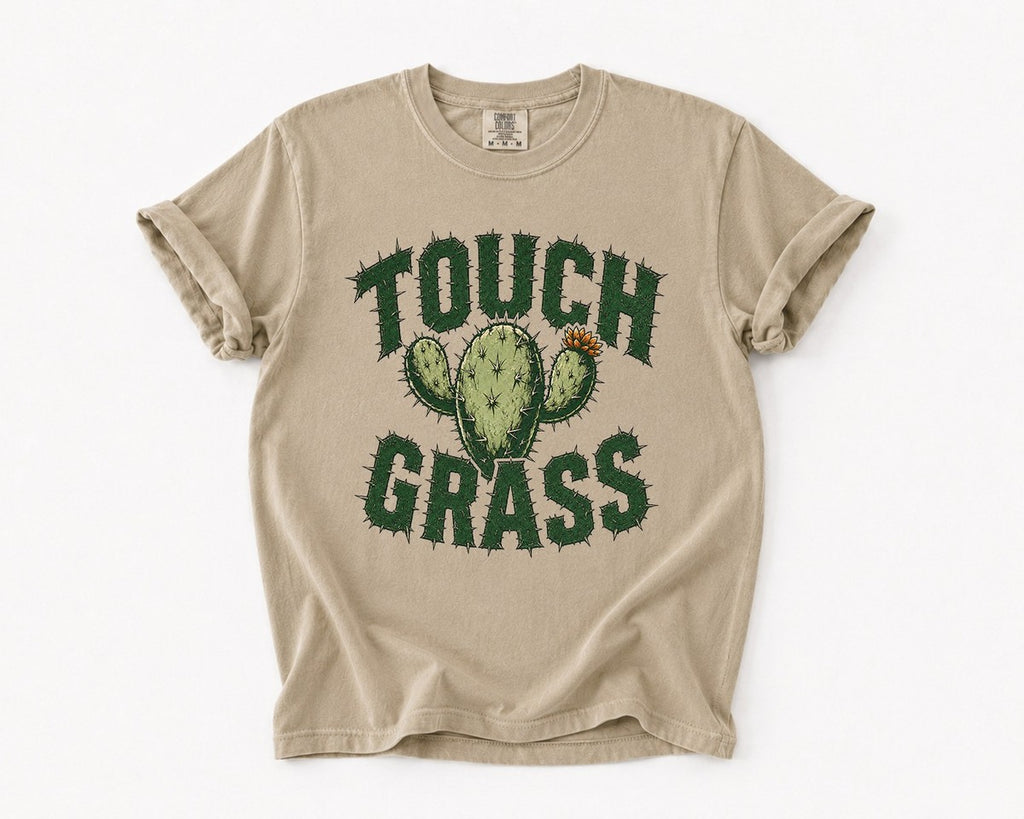 Touch Grass T-Shirt - Khaki