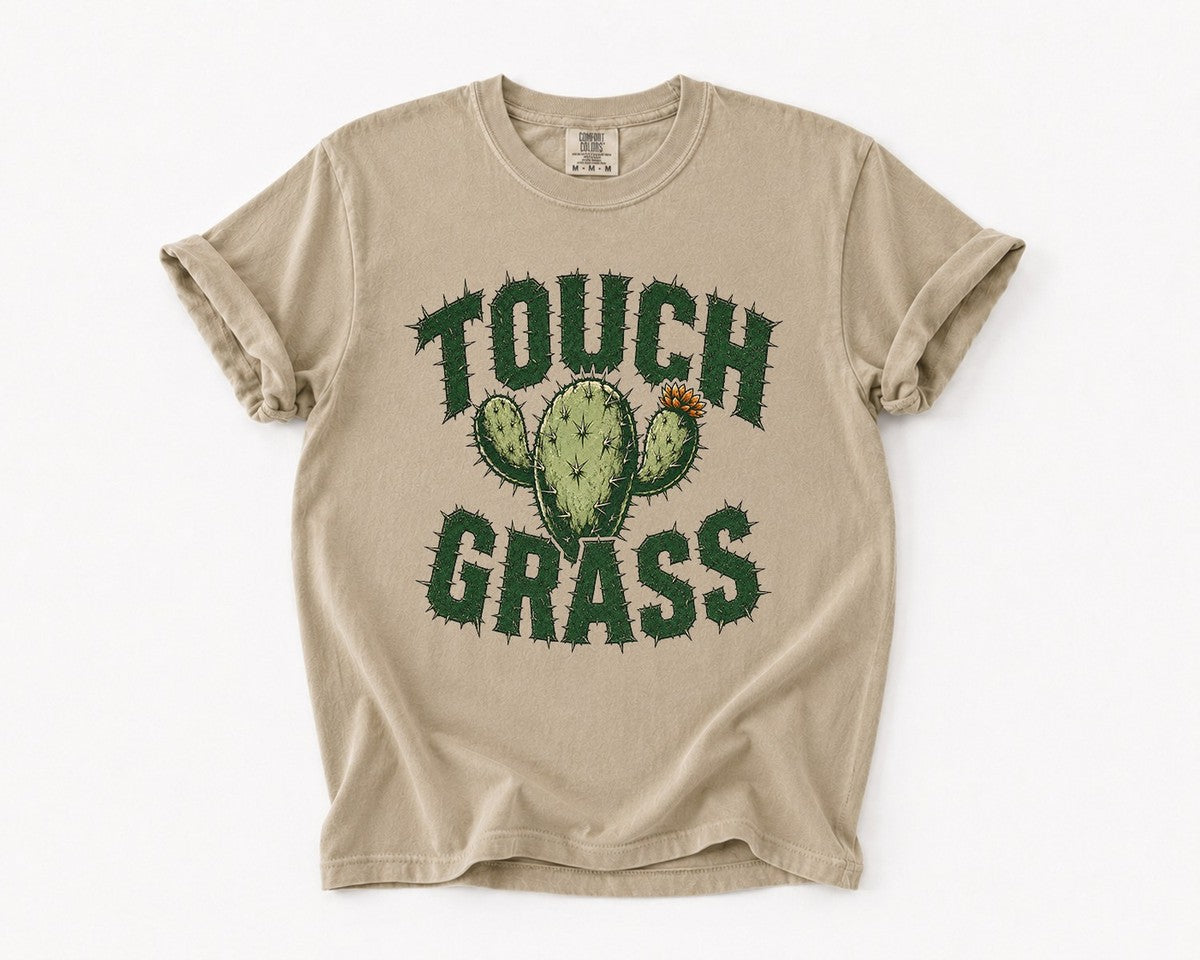 Touch Grass T-Shirt - Khaki