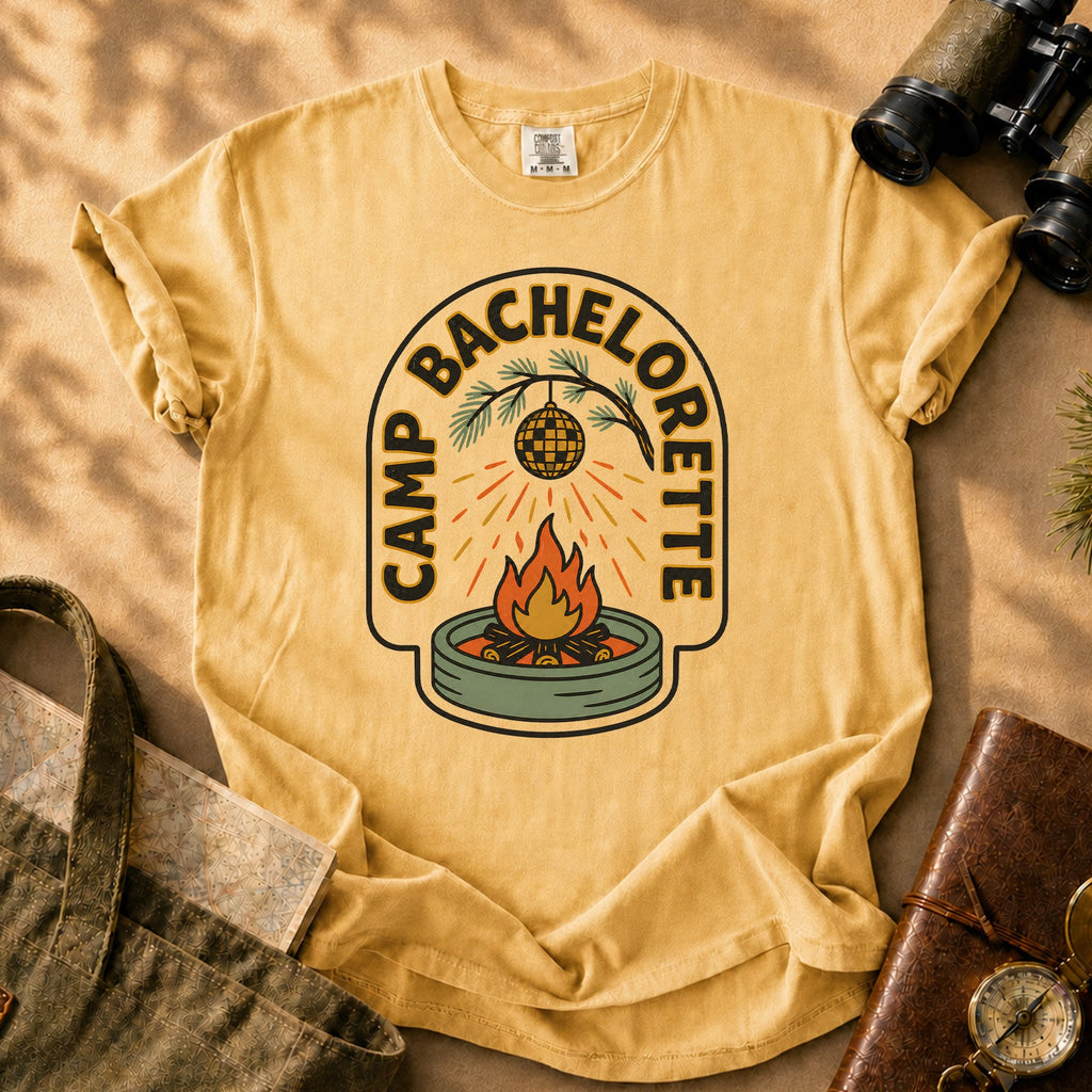 Camp Bachelorette Tee - Mustard