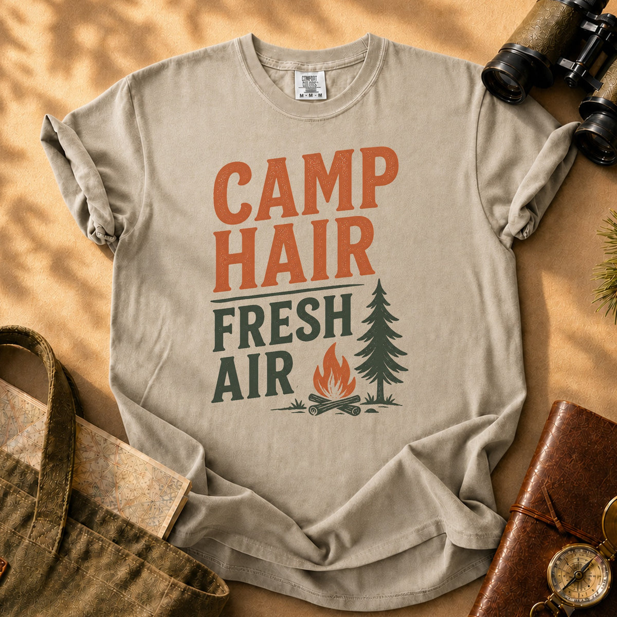 Camp Hair Fresh Air Tee - Khaki