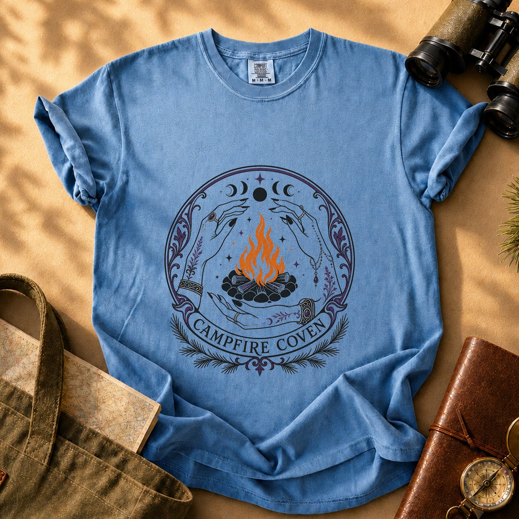 Campfire Coven Tee - Blue Jean