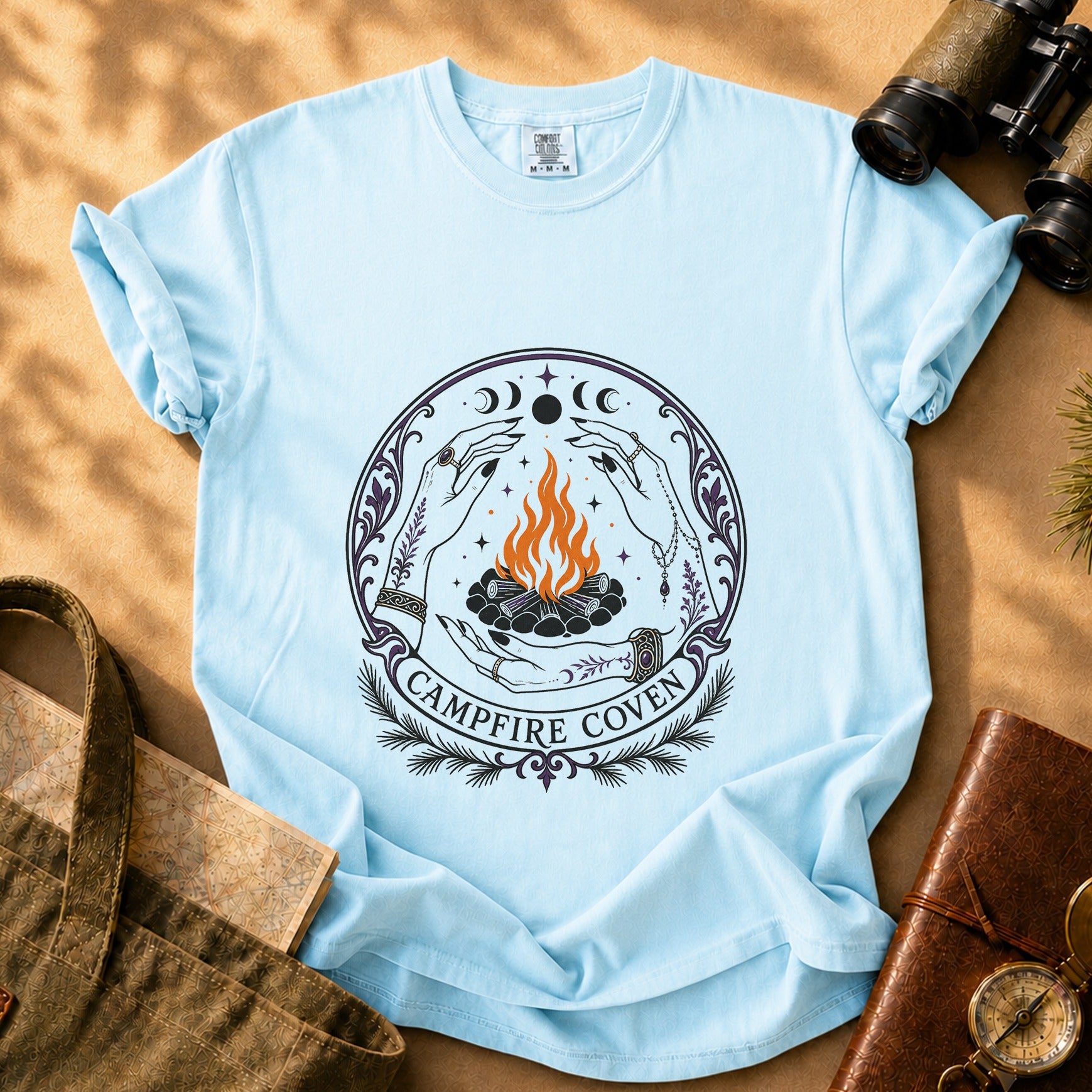 Campfire Coven Tee - Chambray