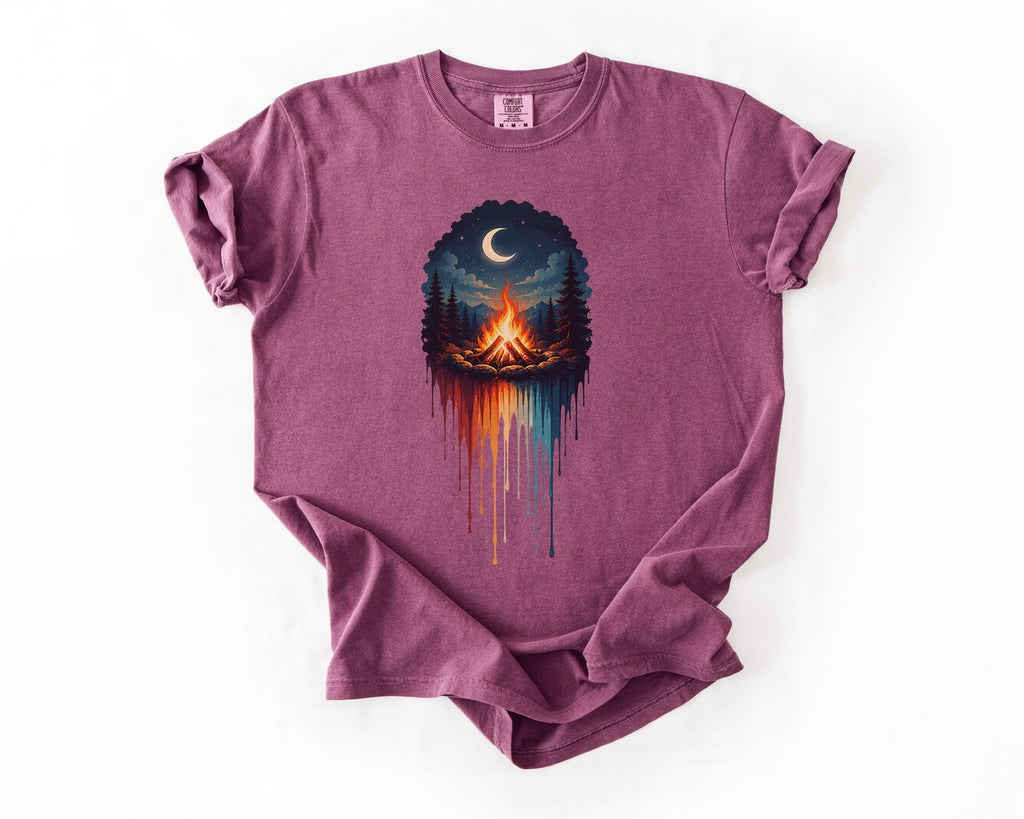 Campfire Night T-Shirt - Berry