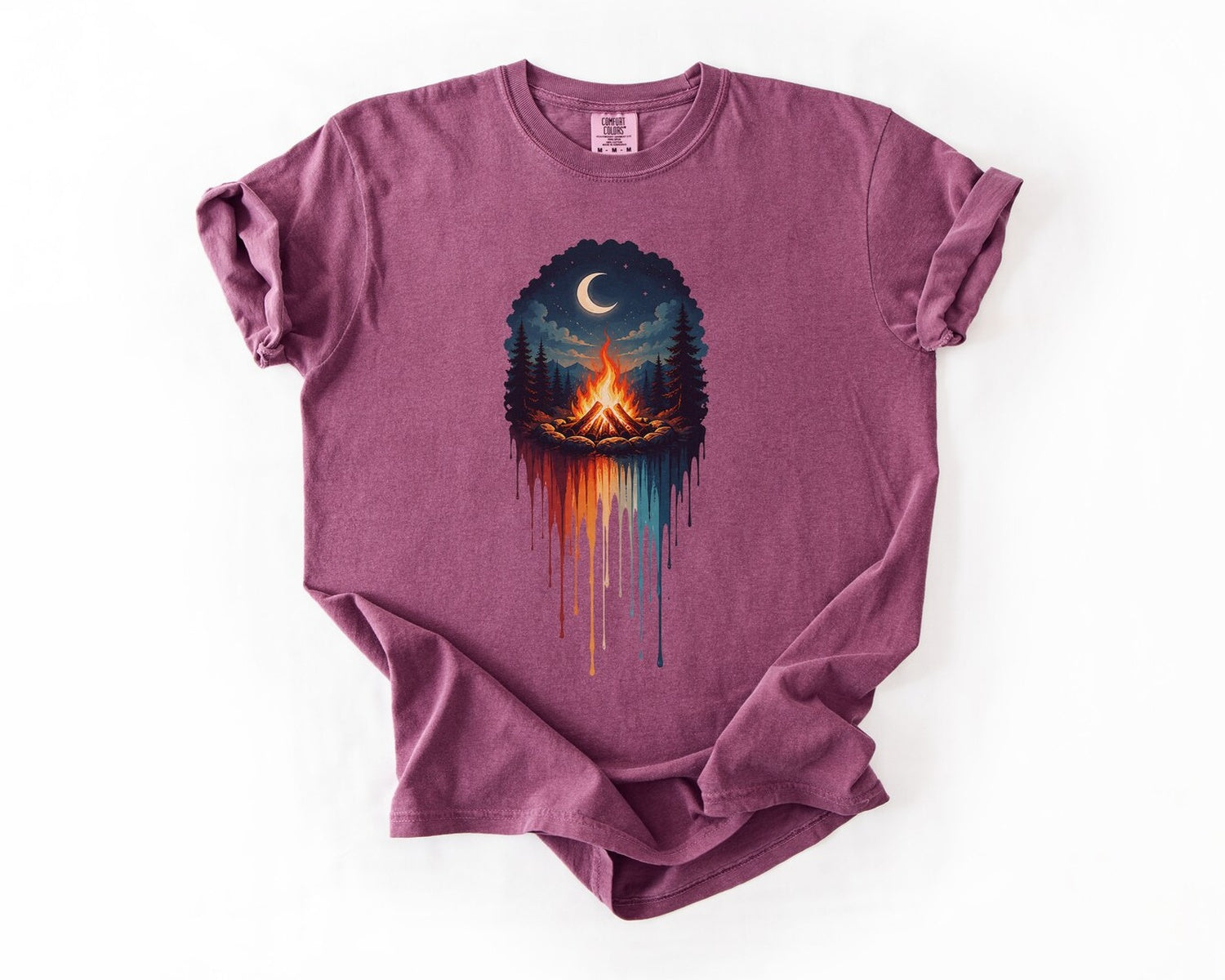 Campfire Night T-Shirt - Berry