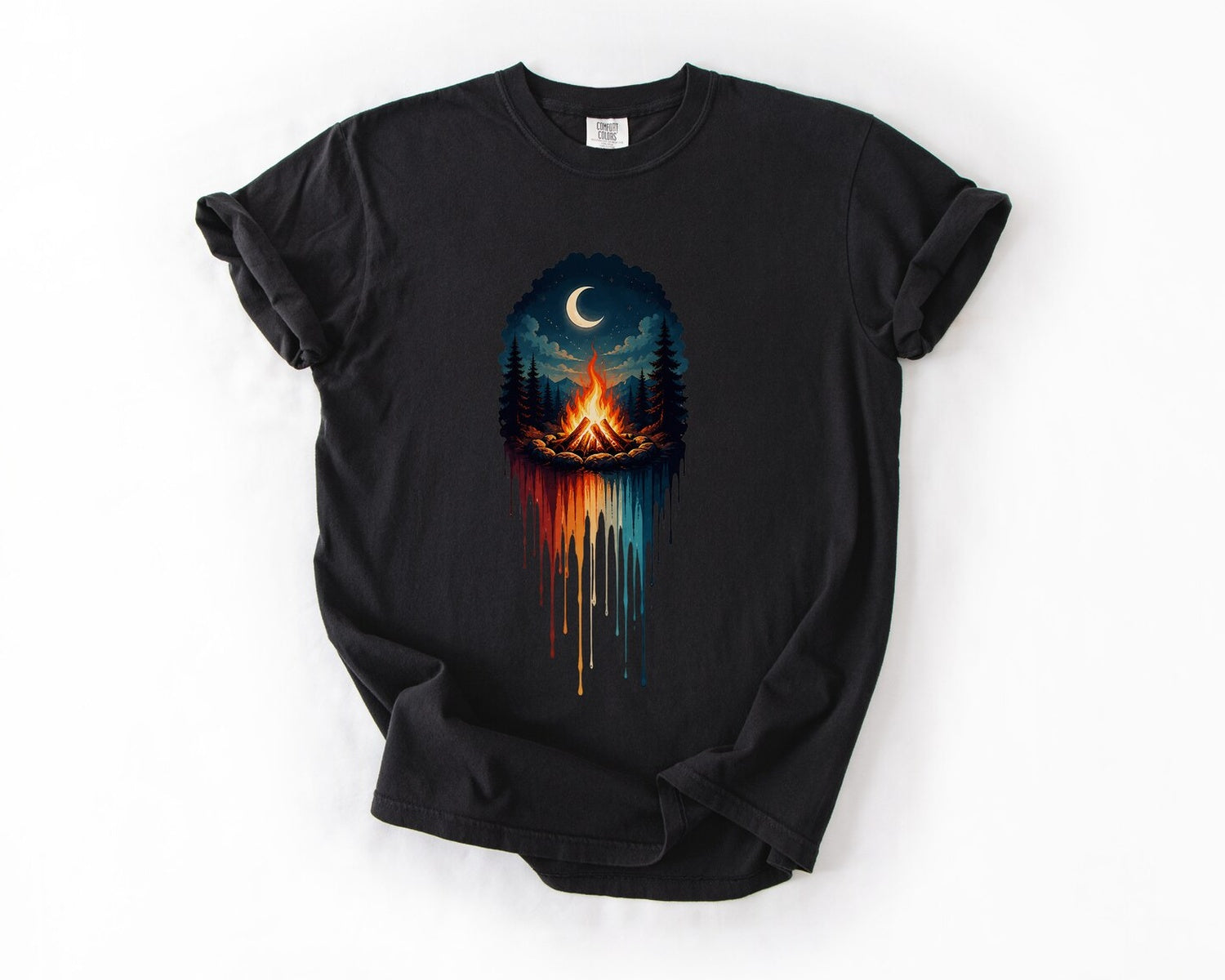 Campfire Night T-Shirt - Black