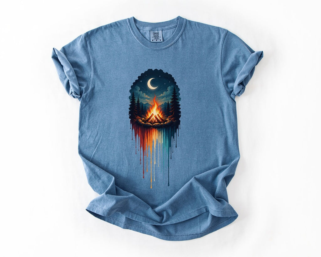Campfire Night T-Shirt - Blue Jean