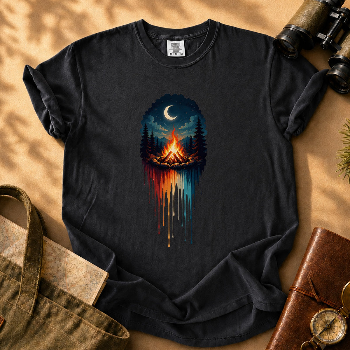 Campfire Night Tee - Black