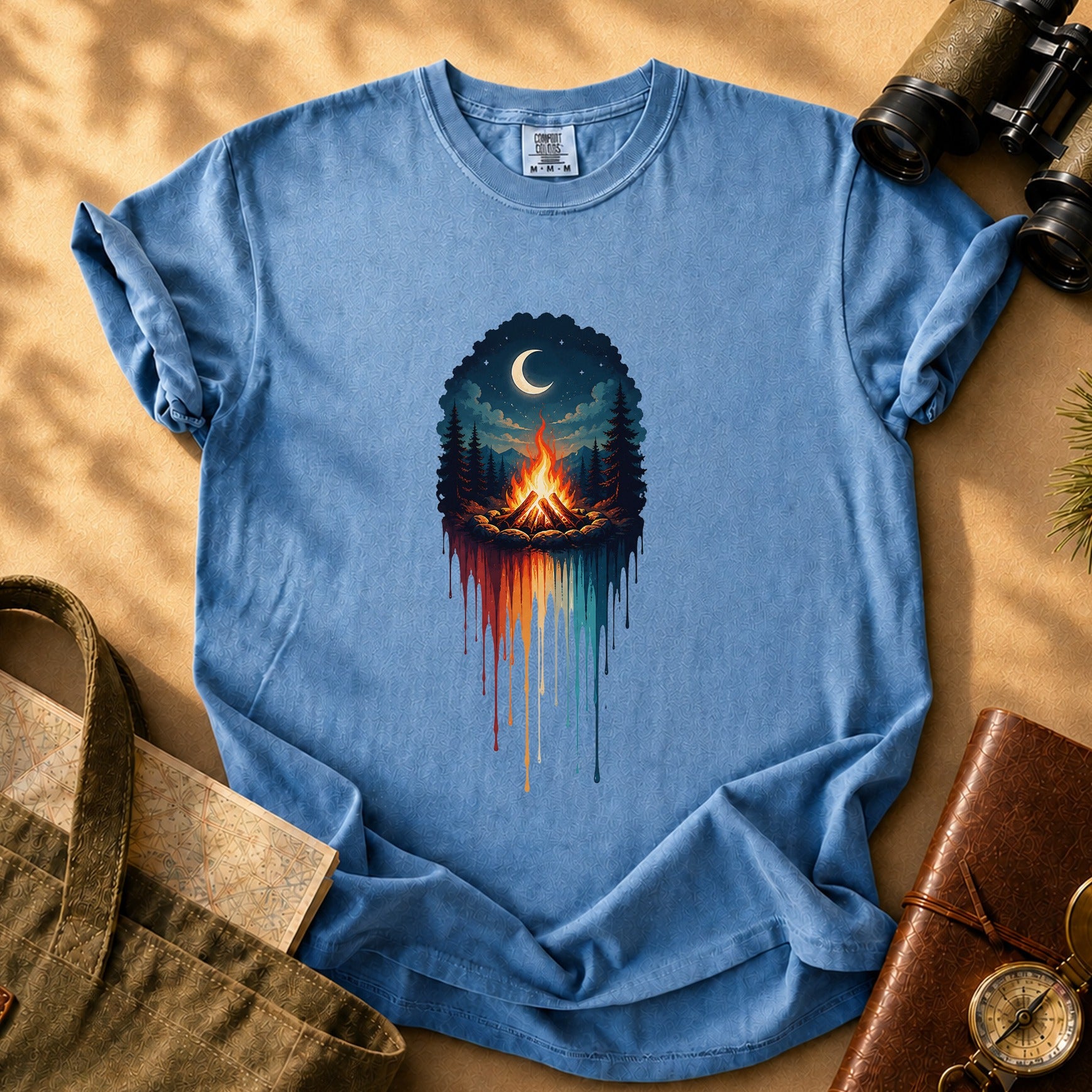 Campfire Night Tee - Blue Jean