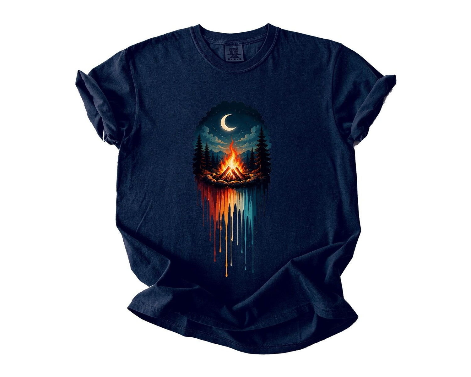 Campfire Night T-Shirt - True Navy