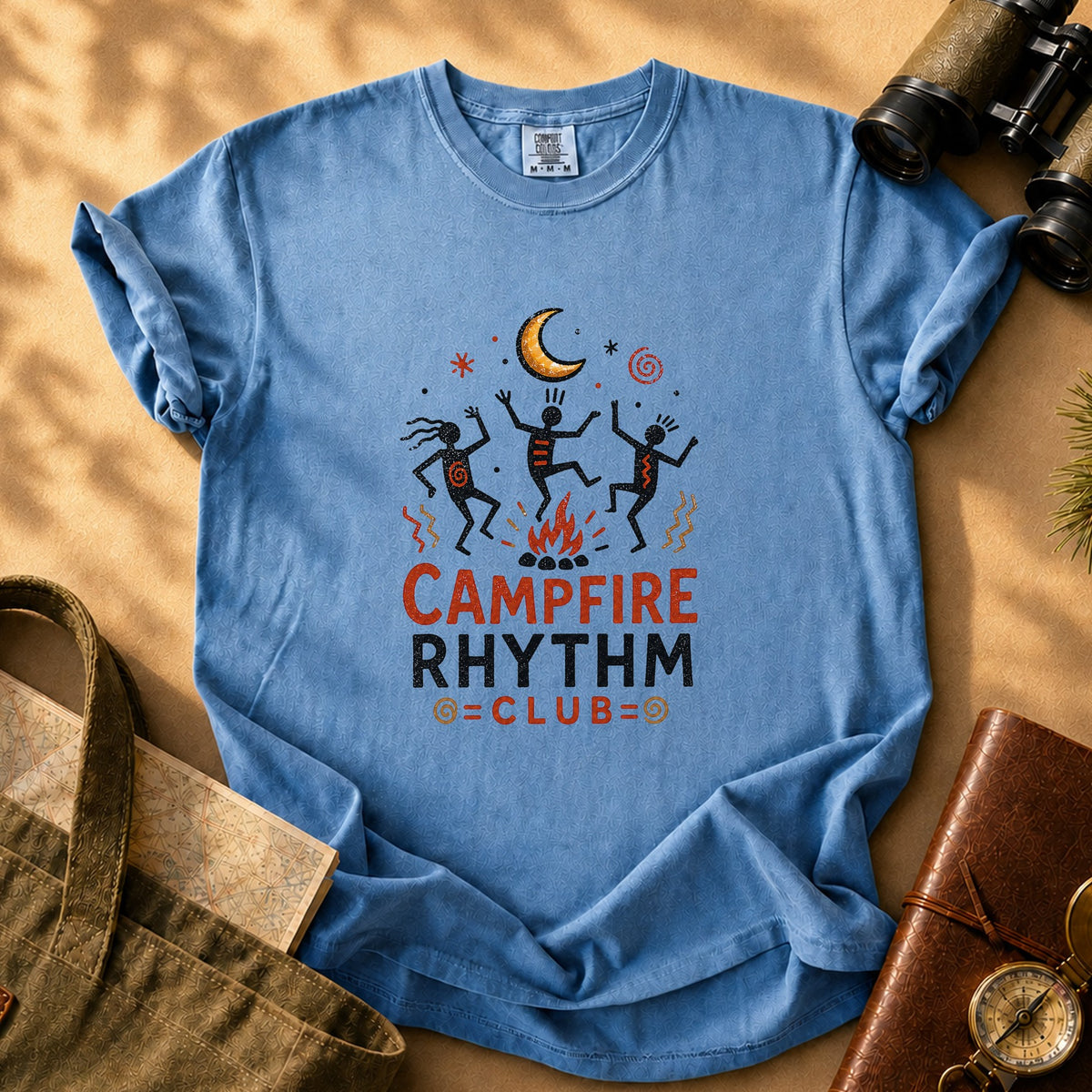Campfire Rhythm Club Tee - Blue Jean