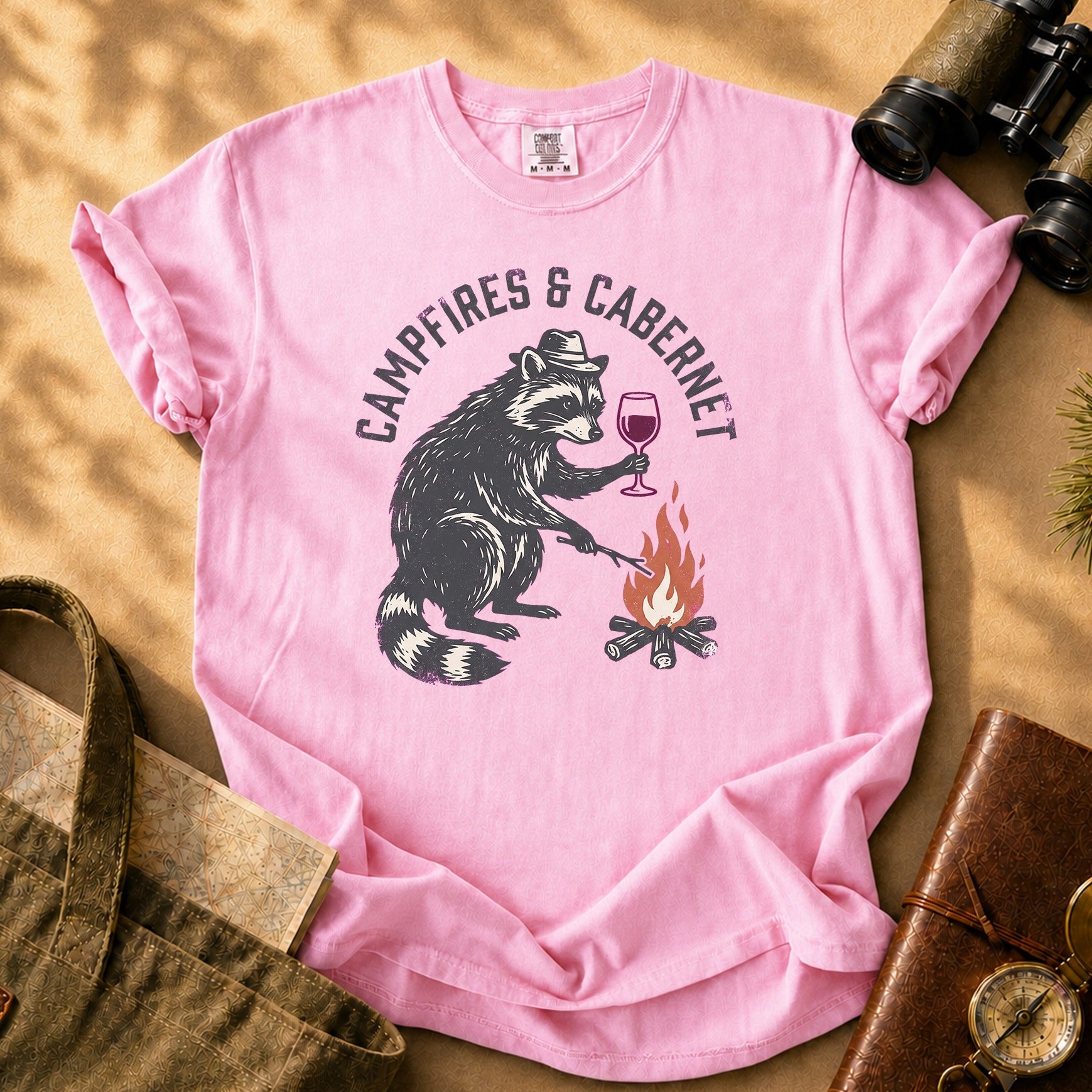 Campfires & Cabernet Tee - Blossom