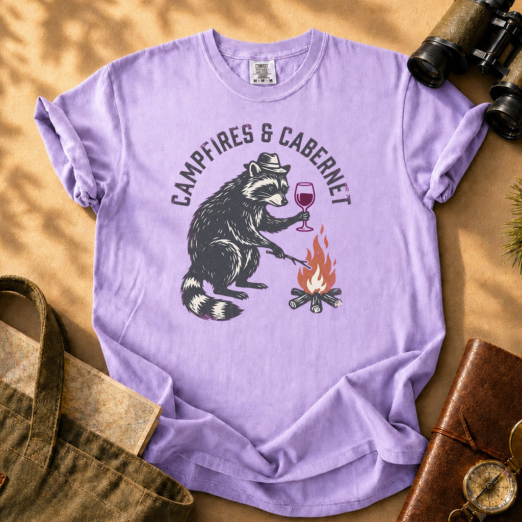 Campfires & Cabernet Tee - Orchid