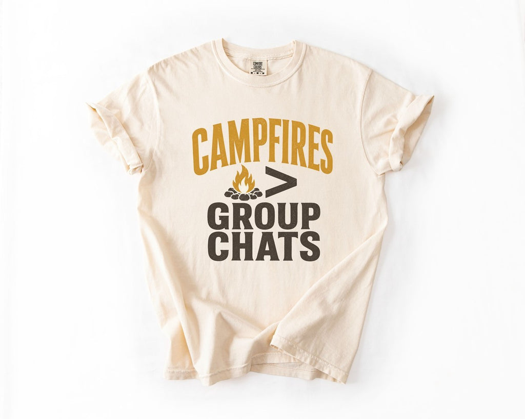 Campfires > Group Chats T-Shirt - Ivory