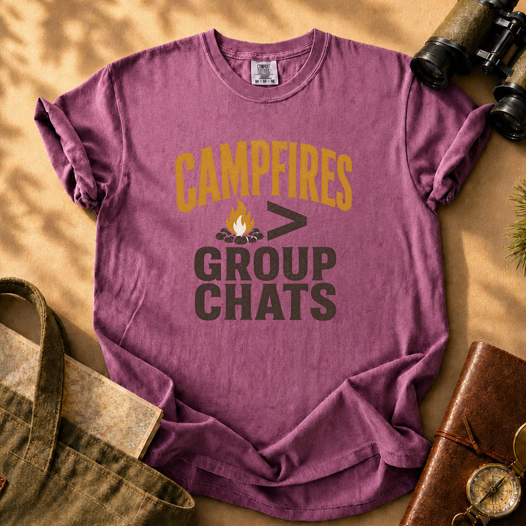 Campfires > Group Chats Tee - Berry