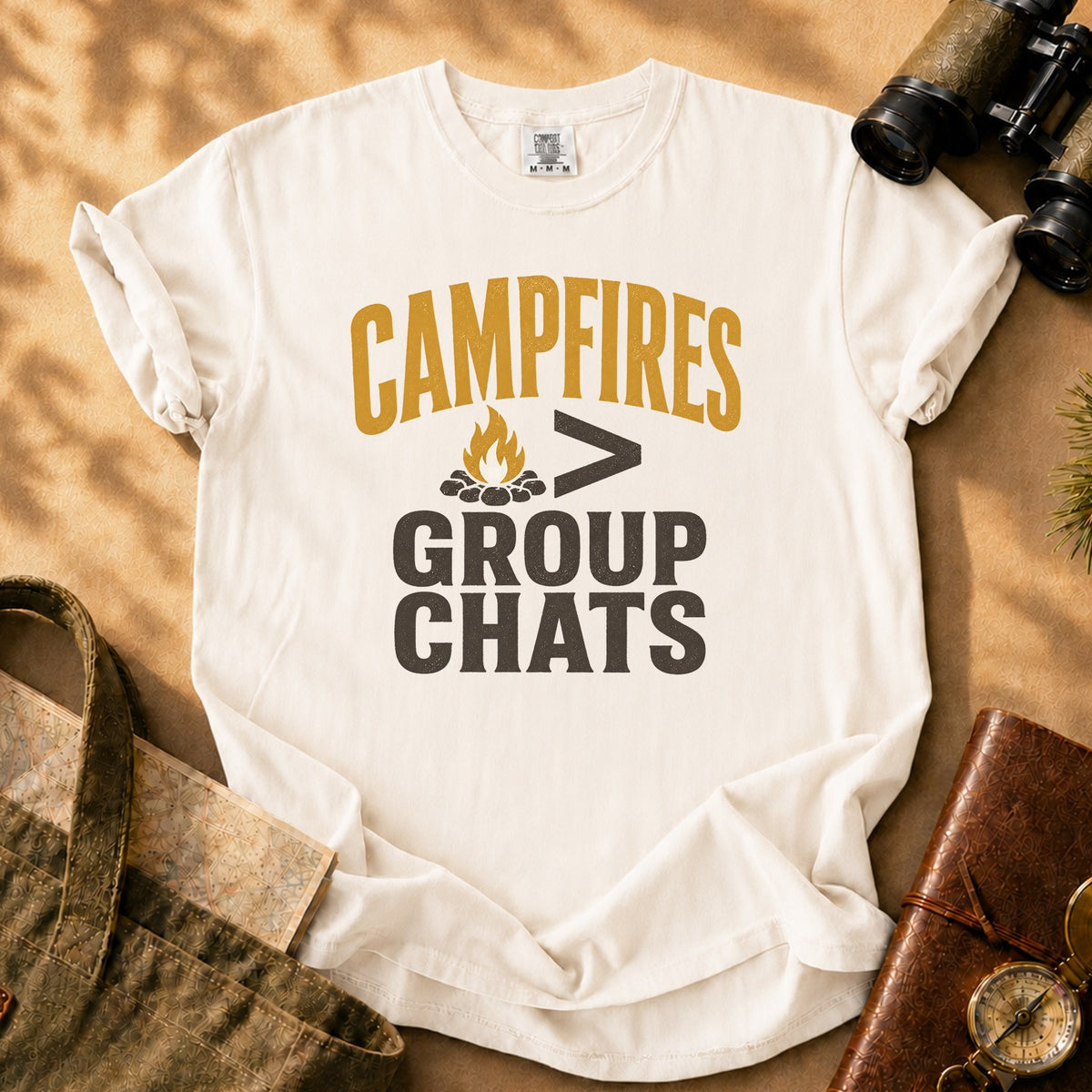 Campfires > Group Chats Tee - Ivory
