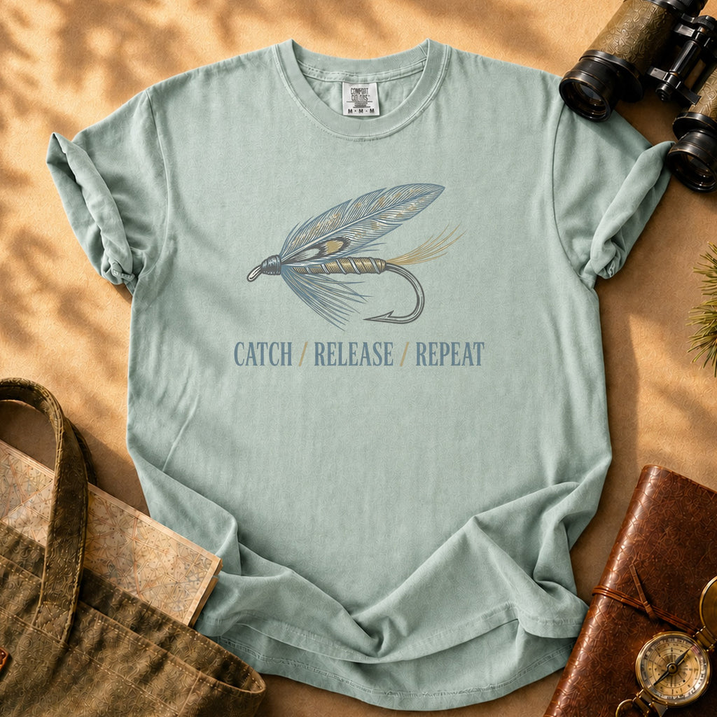Catch / Release / Repeat Fishing Tee - Bay