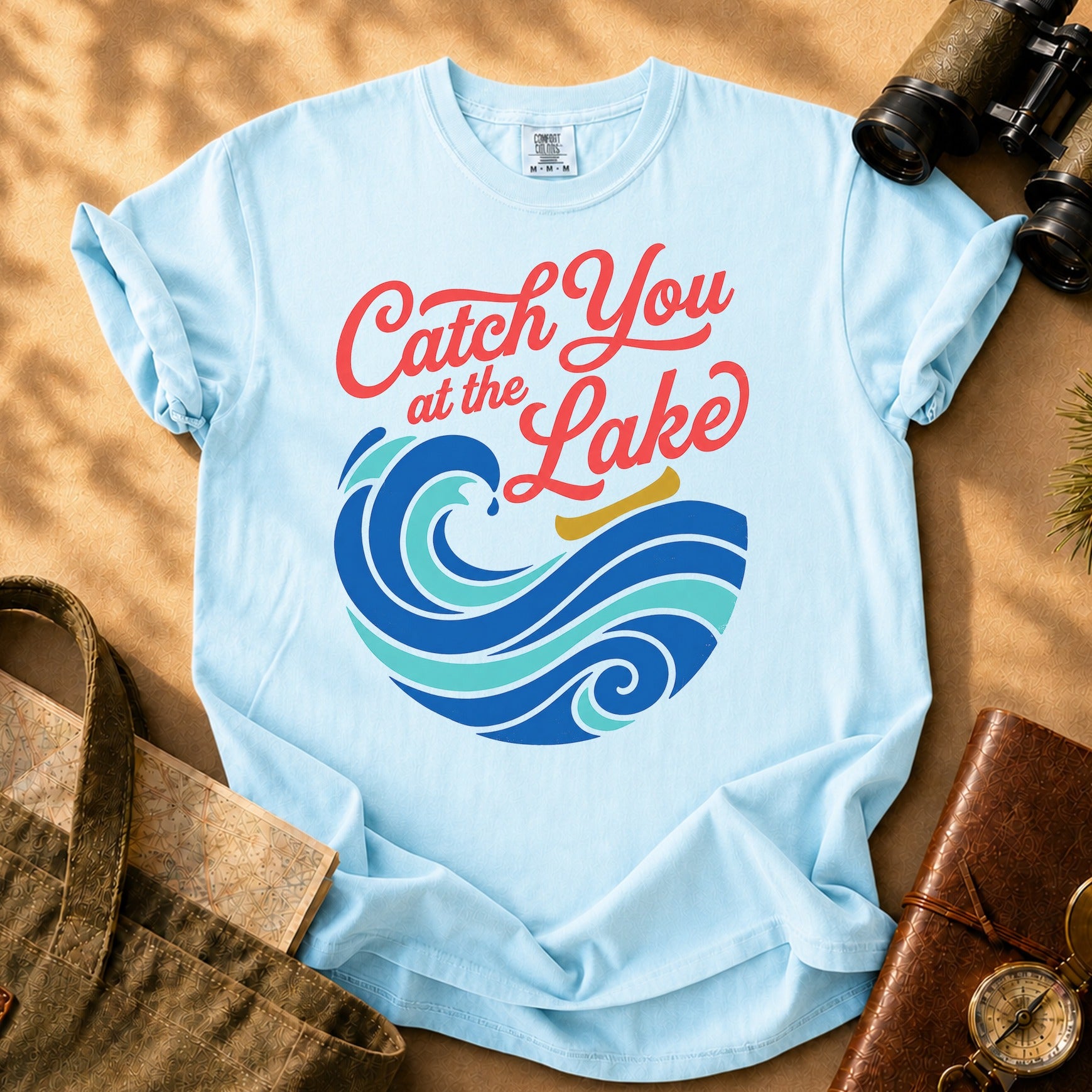 Catch You at the Lake Tee - Chambray