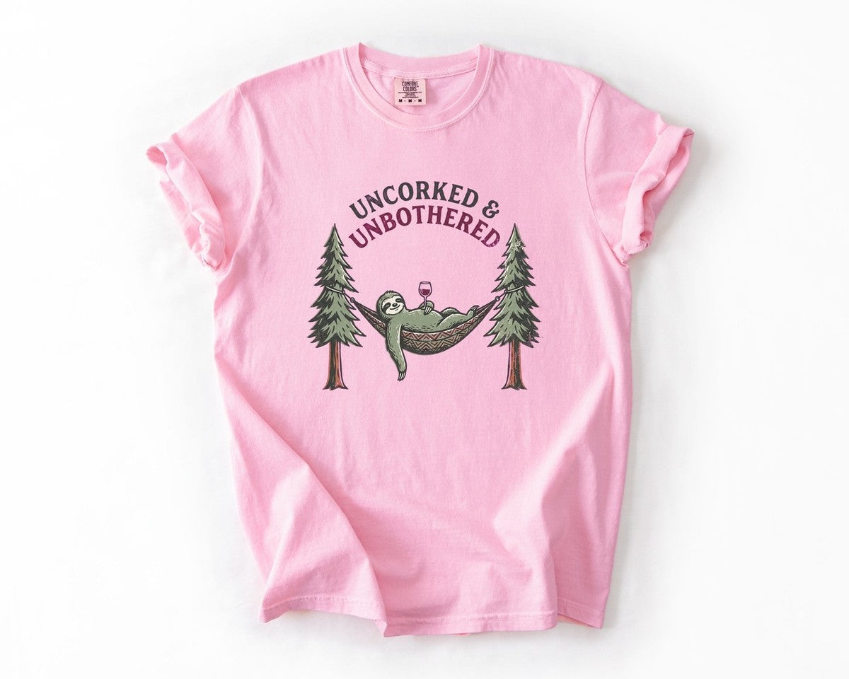Uncorked & Unbothered Tee - Blossom