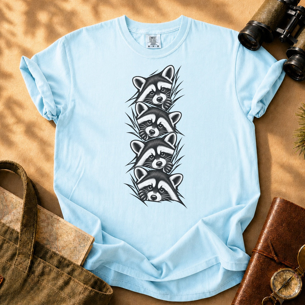 Curious Locals Raccoon Tee - Chambray
