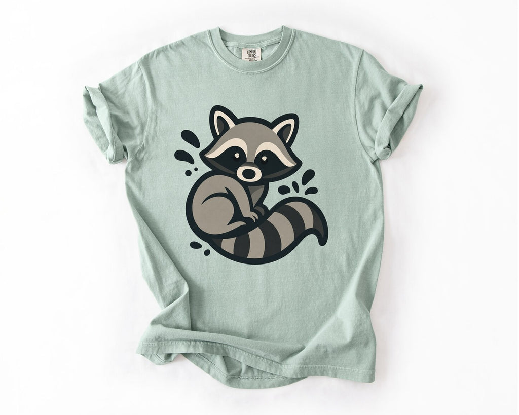 Cute Raccoon Graphic T-Shirt - Bay
