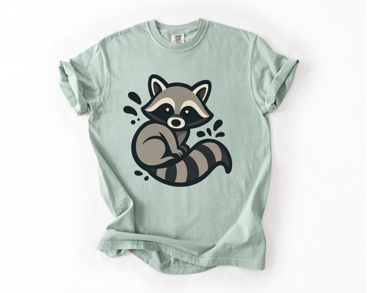 Cute Raccoon Graphic T-Shirt - Bay
