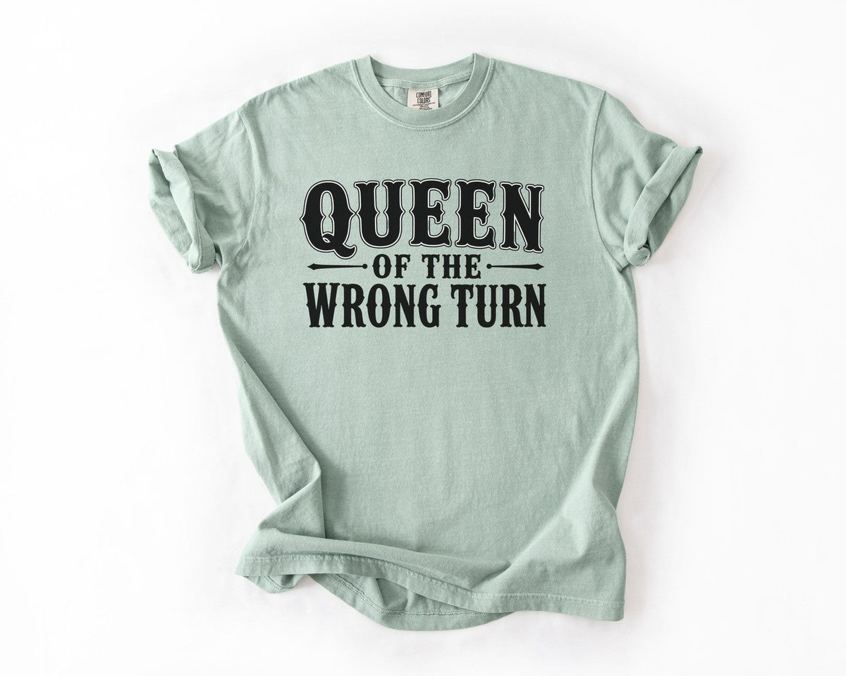 Queen of the Wrong Turn Tee - Bay