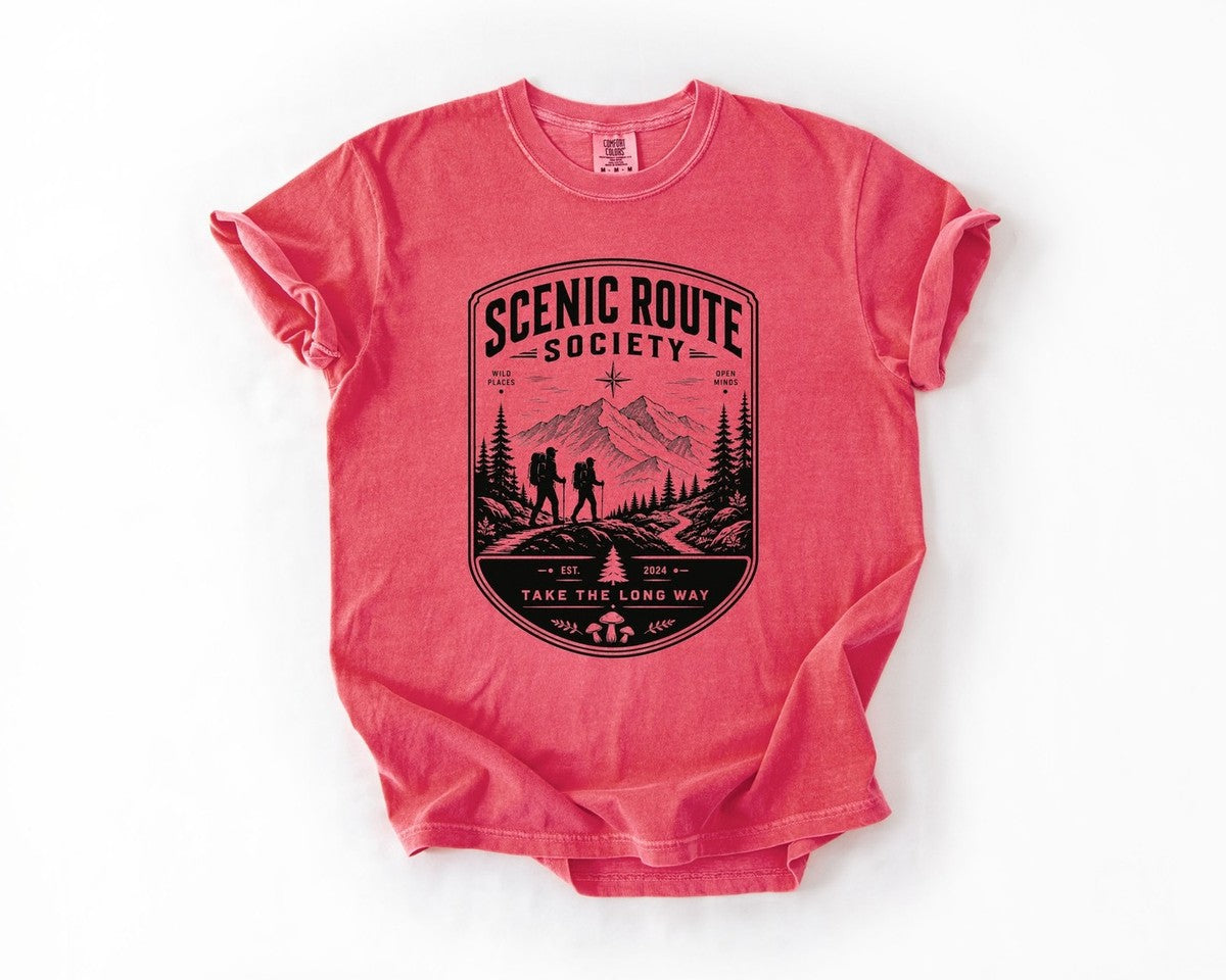 Scenic Route Society T-Shirt - Watermelon