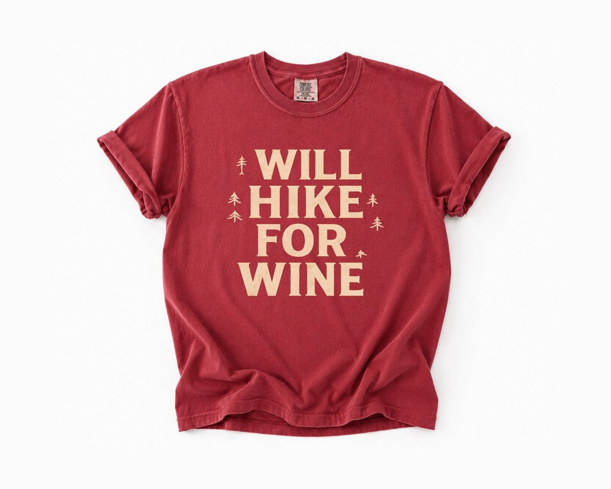 Will Hike For Wine - Brick