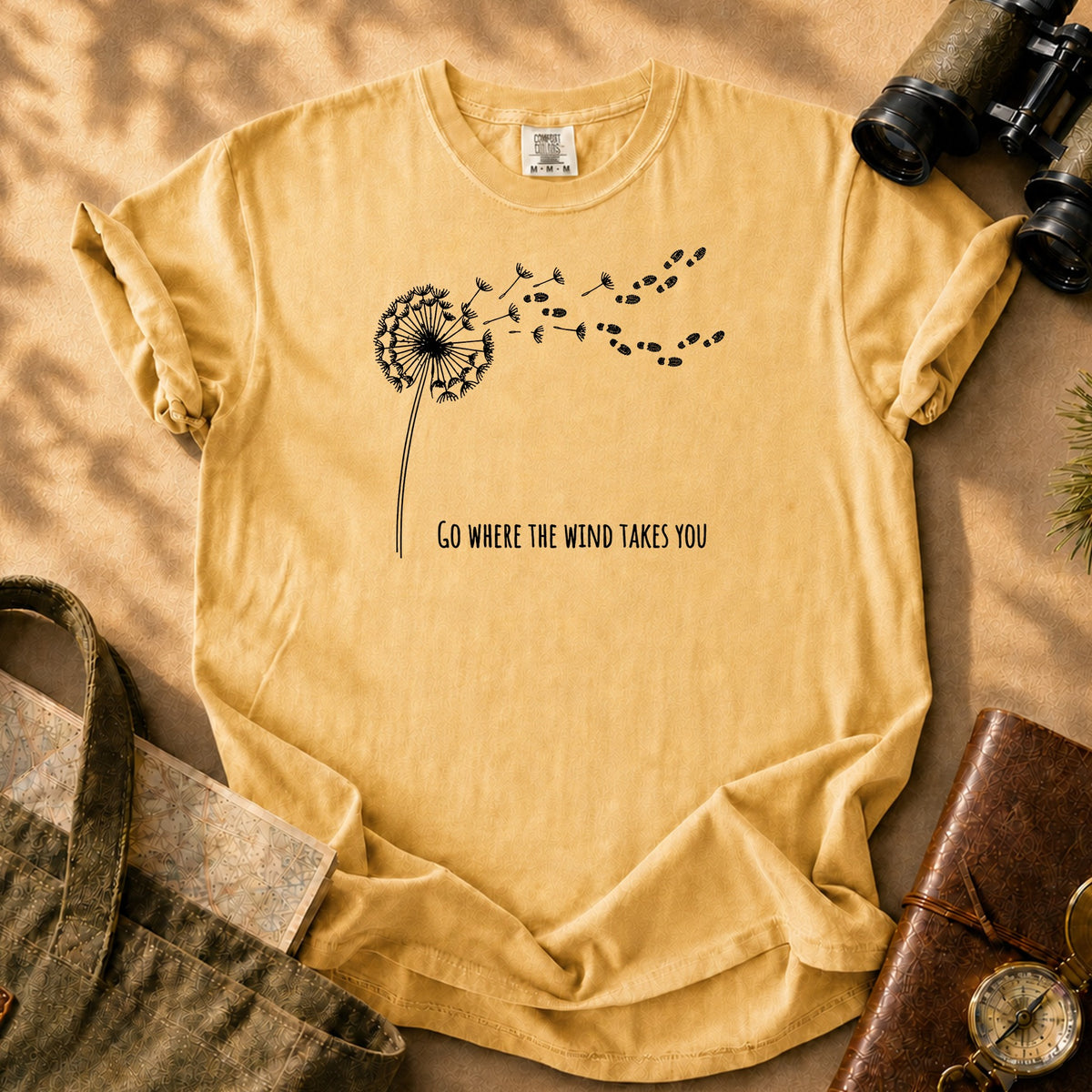 Dandelion Wishes Tee - Mustard
