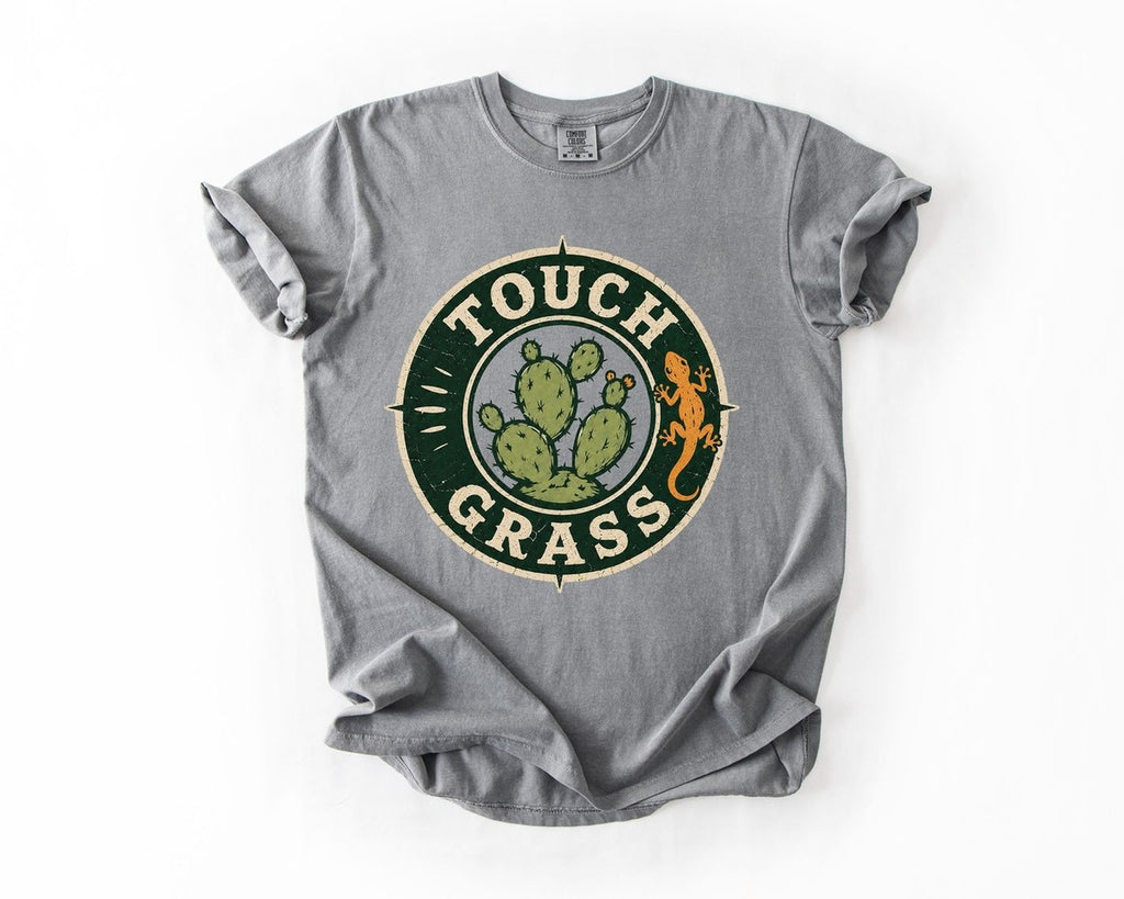 Touch Grass Cactus Patch - Grey