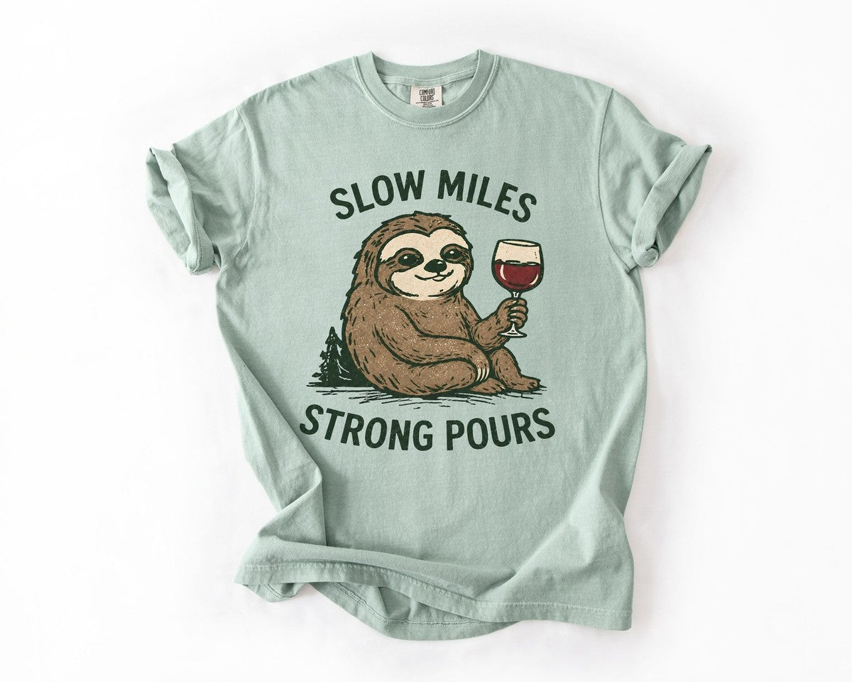 Slow Miles Strong Pours Tee - Bay