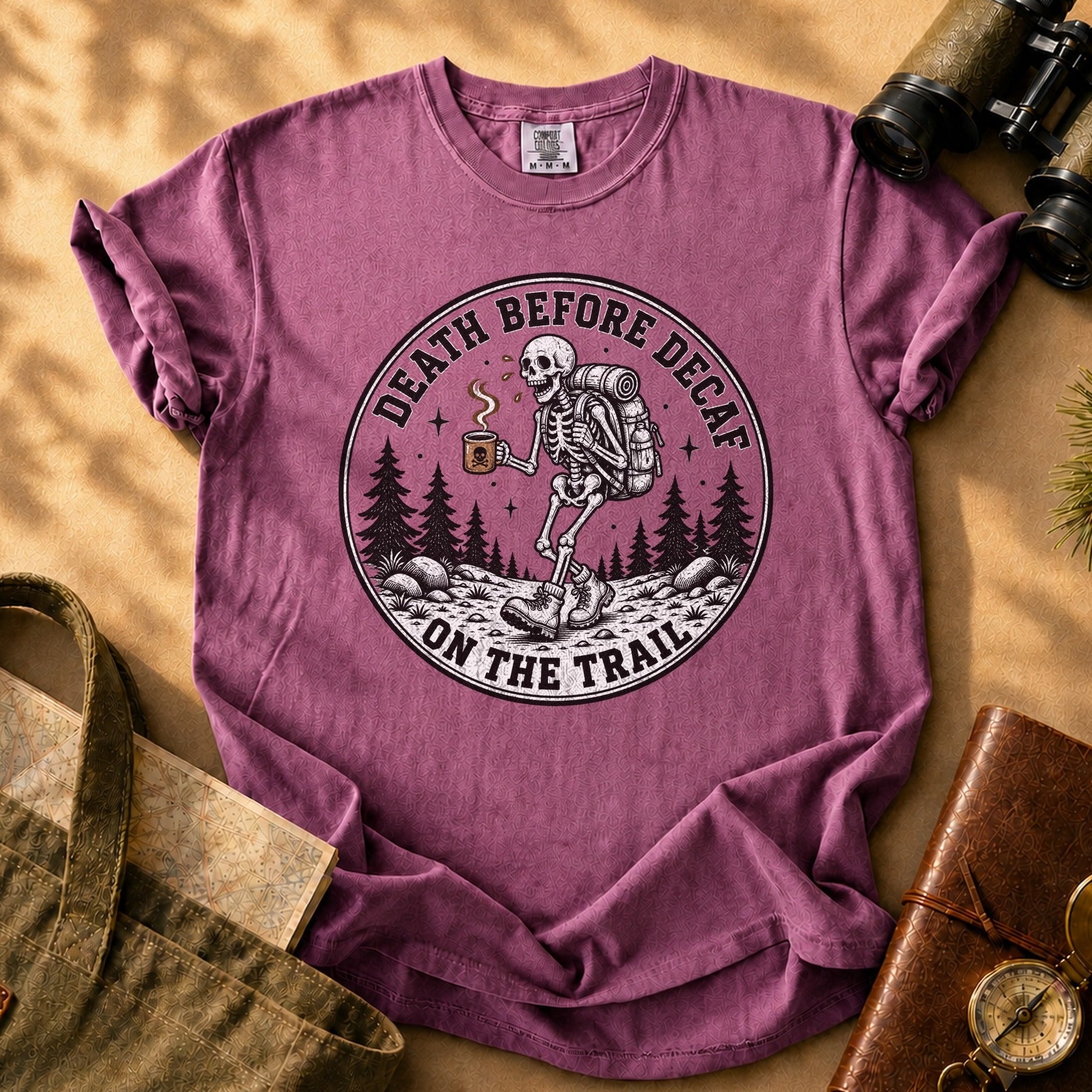 Death Before Decaf Tee - Berry