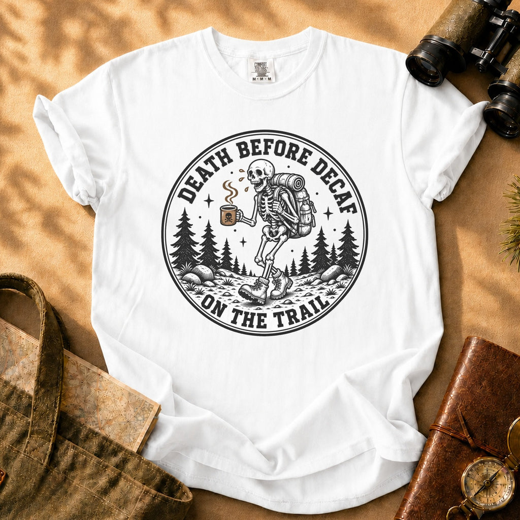 Death Before Decaf Tee - White