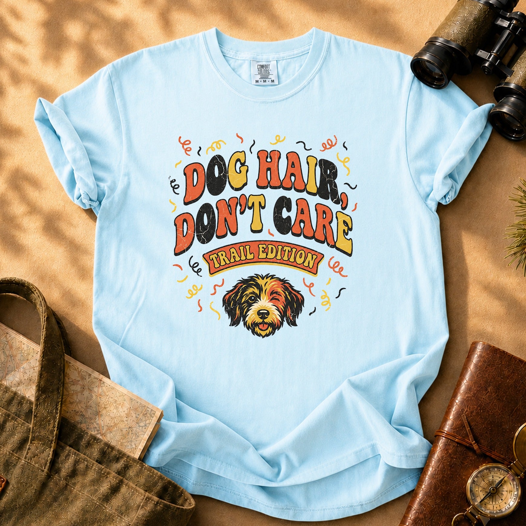 Dog Hair Don't Care - Trail Edition Tee - Chambray