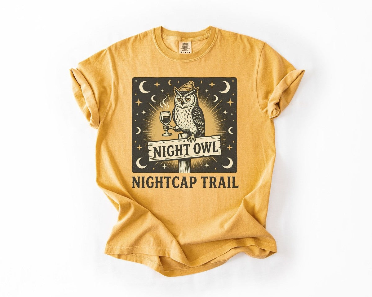 Night Owl T-Shirt - Mustard