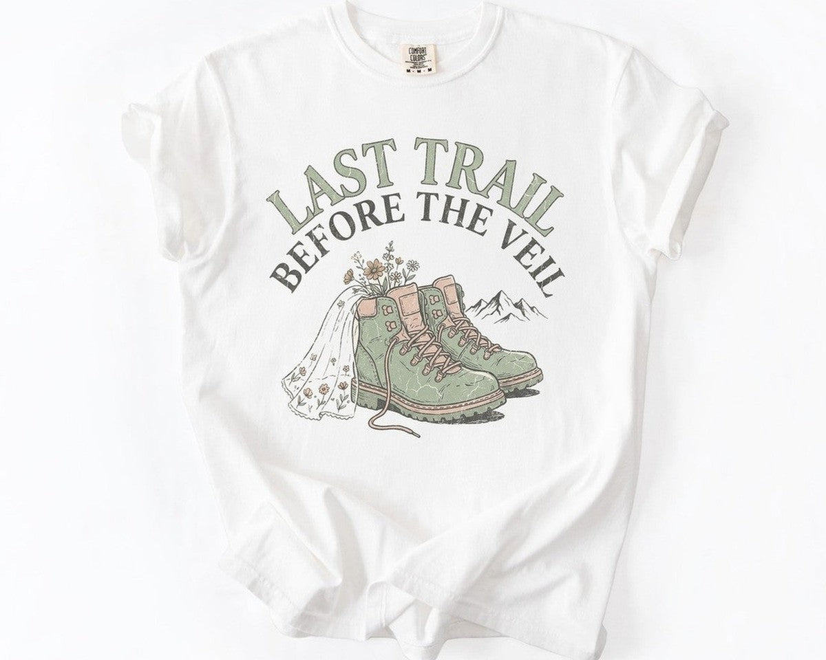 Last Trail Before the Veil Tee - White