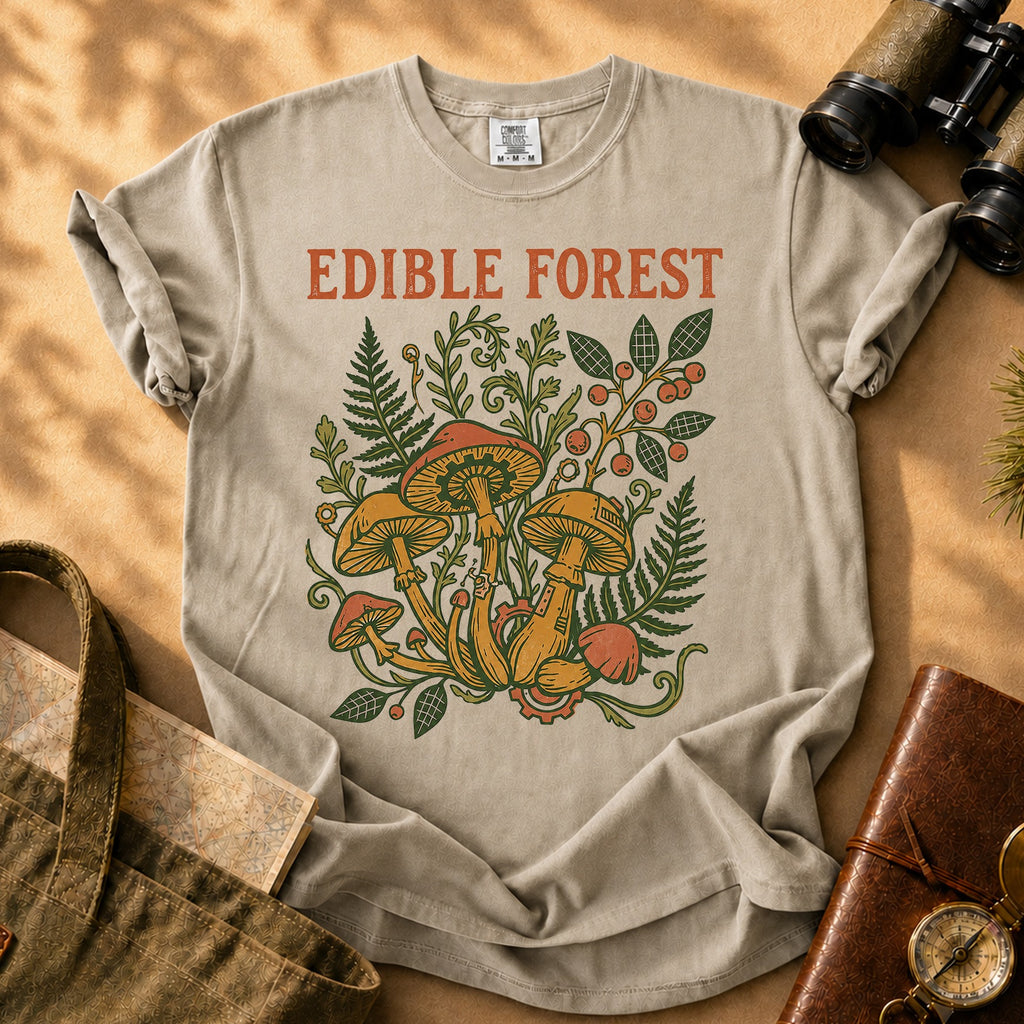 Edible Forest Tee - Khaki