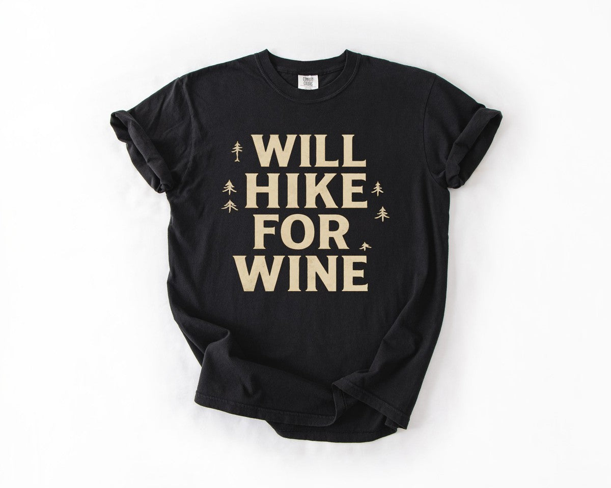 Will Hike For Wine - Black