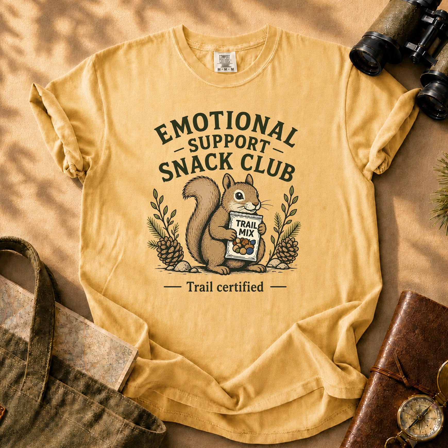 Emotional Support Snack Club Tee - Mustard