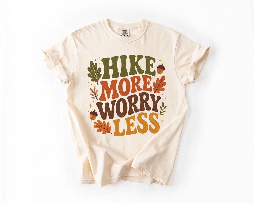 Hike More Worry Less Autumn - Ivory
