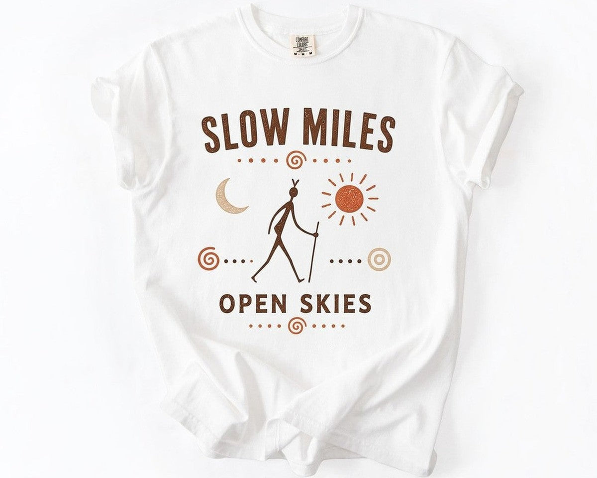 Slow Miles Open Skies T-Shirt - White
